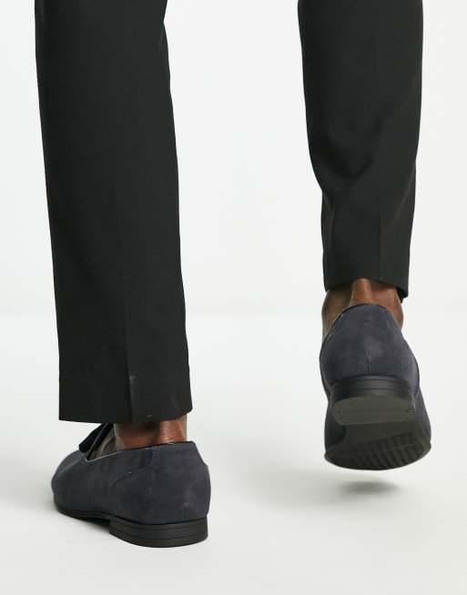 ASOS DESIGN loafers in navy faux suede | ASOS display picture 3