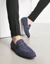 Walk London Capri snaffle loafers in beige suede