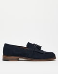 [ASOS DESIGN] ASOS DESIGN loafers in navy suede with fringing 46 NAVY