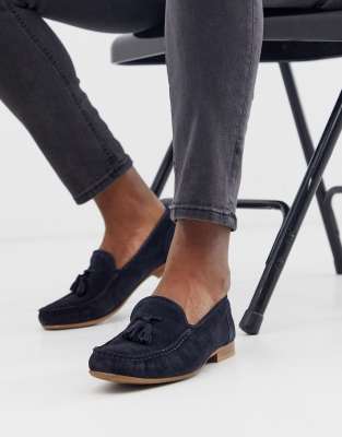 asos navy loafers