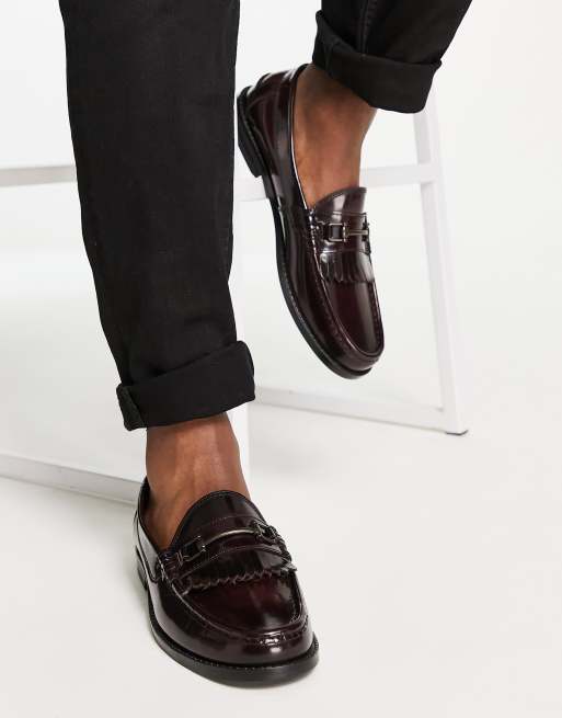 Asos burgundy hot sale loafers