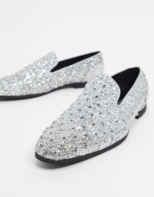 Silver on sale sequin loafers