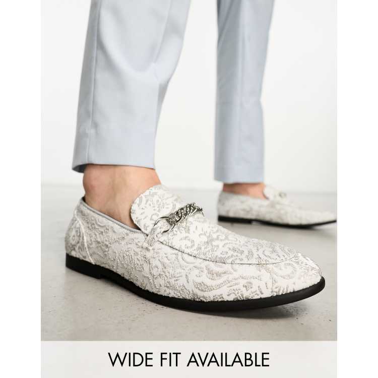 Silver loafers sale