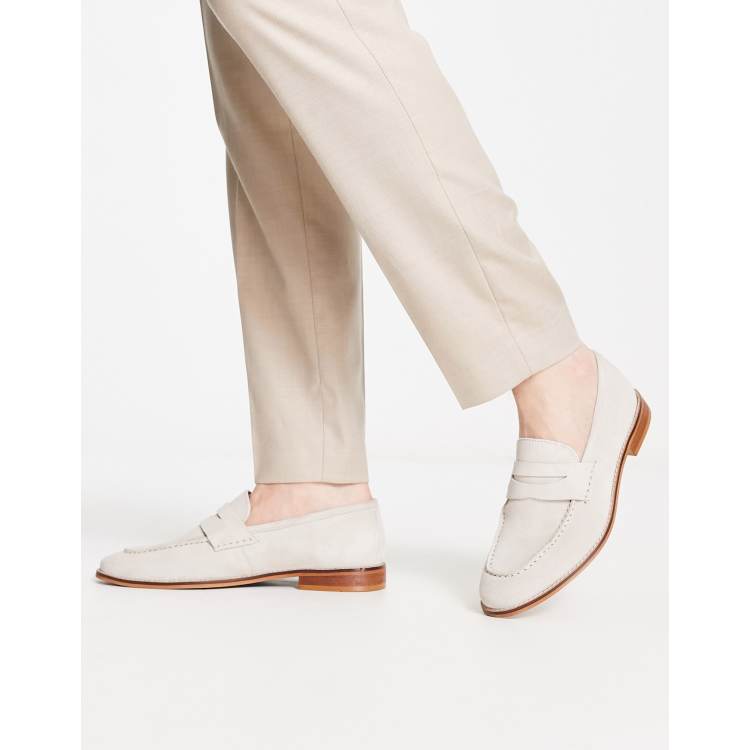 familie Bestået Uafhængig ASOS DESIGN loafers in stone suede with natural sole | ASOS