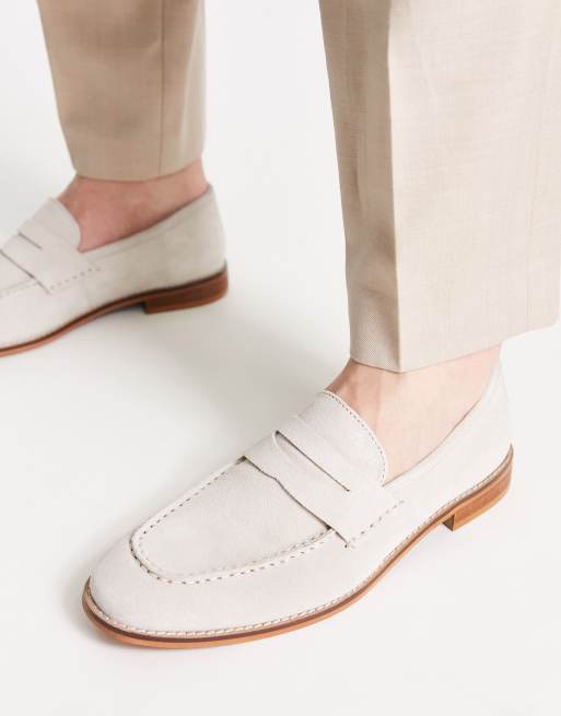 familie Bestået Uafhængig ASOS DESIGN loafers in stone suede with natural sole | ASOS