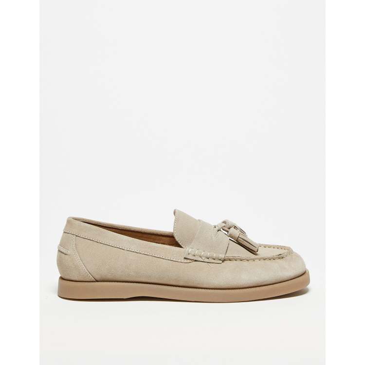  TASSEL SUADE LOAFERS SZ 7 NWT ASOS DESIGN loafers in light gray suede with tassel | ASOS main image 3