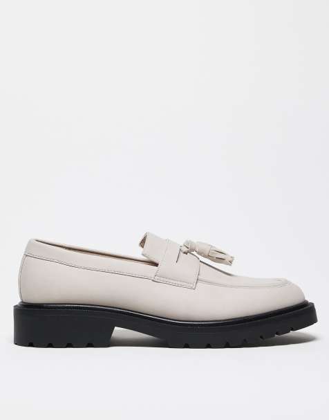 ASOS DESIGN loafers in stone with tassel - view 1