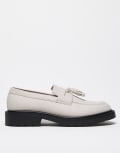 [ASOS DESIGN] ASOS DESIGN loafers in stone with tassel-Neutral 43 STONE