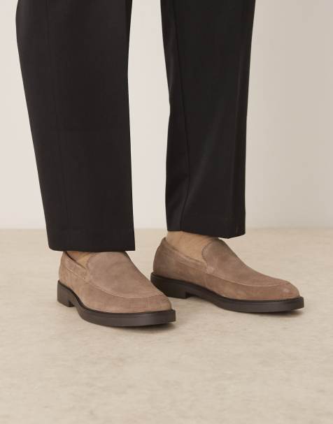 ASOS DESIGN loafers in suede with plain apron - view 1