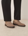 [ASOS DESIGN] ASOS DESIGN loafers in suede with plain apron-Grey 39 GREY