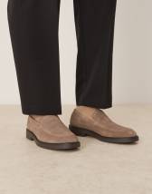 ASOS DESIGN penny loafers in tan