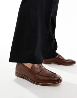  loafers in tan leather with natural sole - STONE