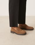 [ASOS DESIGN] ASOS DESIGN loafers in taupe suede-Neutral 39 Taupe