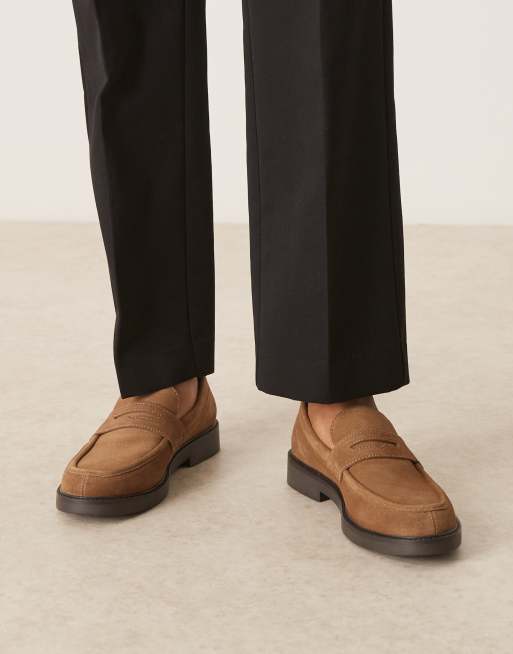 ASOS DESIGN loafers in taupe suede, 3 of 4