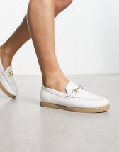 ASOS DESIGN loafers in light pink suede with white sole | ASOS