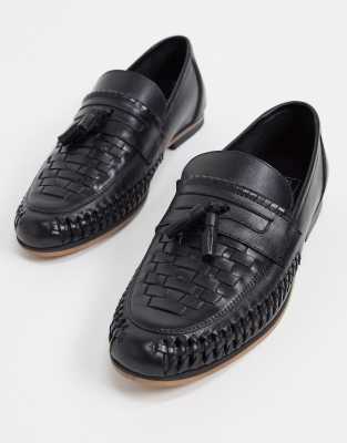 asos men's black loafers