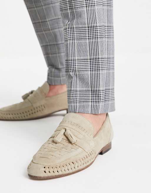 stone suede loafers