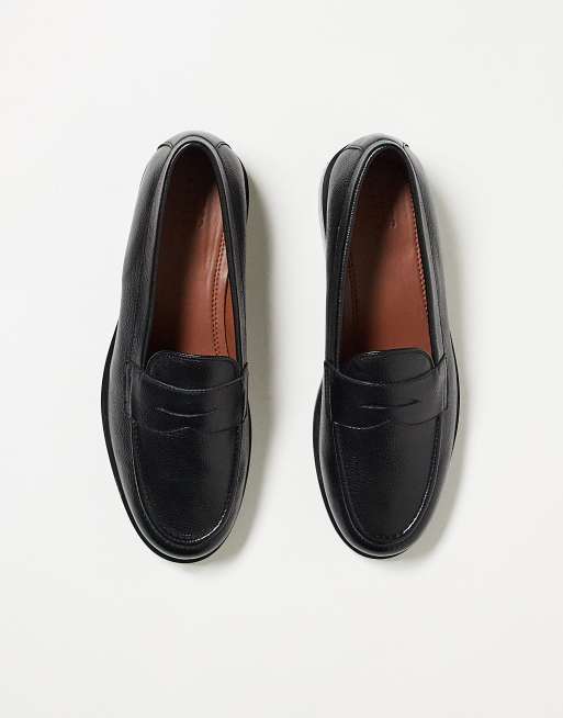 ASOS DESIGN - Loafers in zwart getrommeld leer, 3 van 3