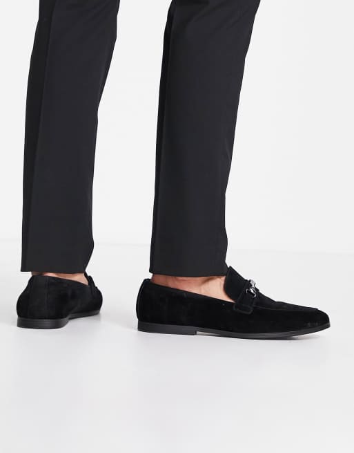 ASOS Design - Loafers in zwart imitatiesuède met trens, 3 van 4