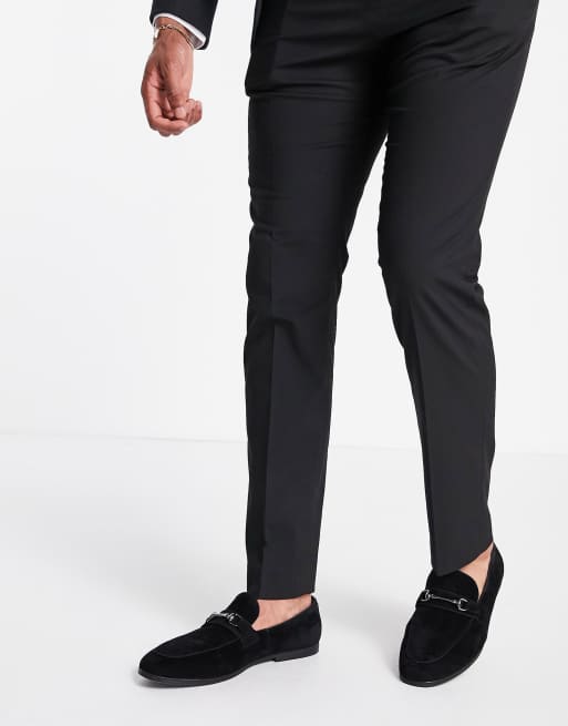 ASOS Design - Loafers in zwart imitatiesuède met trens, 4 van 4