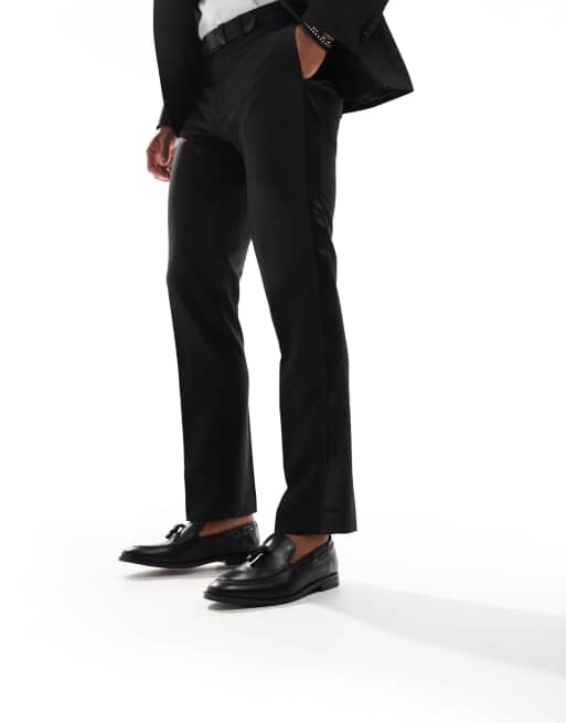 ASOS Design - Loafers in zwart leer met kwastje, 3 van 4