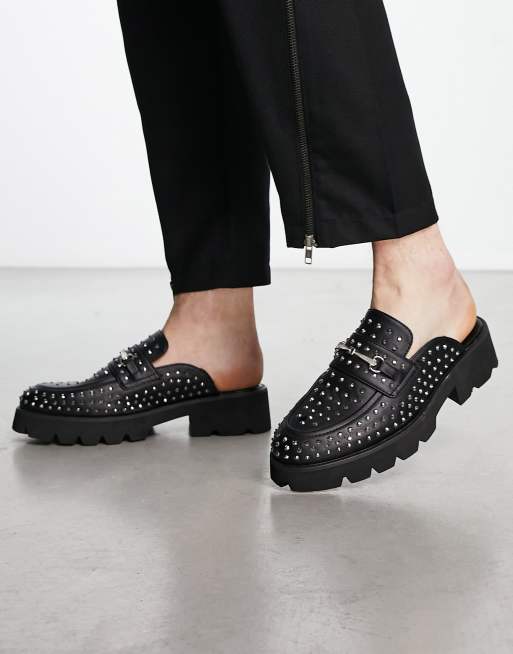 ASOS DESIGN Loafers met dikke zool open achterkant en western