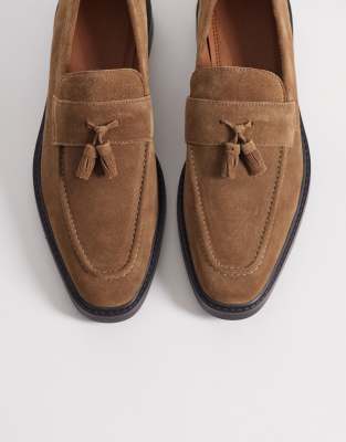 Asos Design Loafers With Angled Sole In Brown