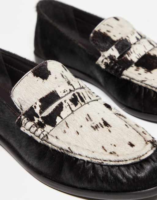 ASOS DESIGN – Loafersy penny ze wzorem w krowie łaty, 2 z 3