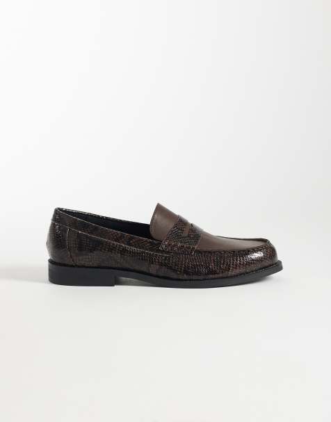 ASOS DESIGN – Loafersy z paskiem, z imitacji skóry węża - view 1