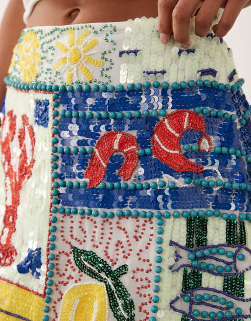 ASOS DESIGN lobster embellished mini skirt, 5 of 5
