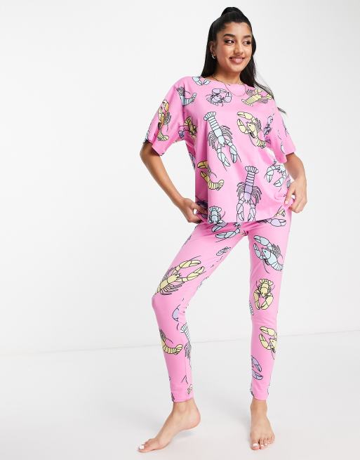 Oversized Printed Pajama Set