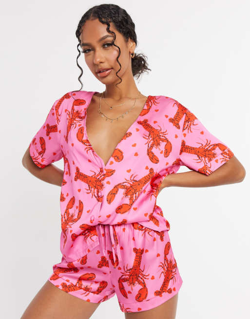 Lobster print pajamas new arrivals