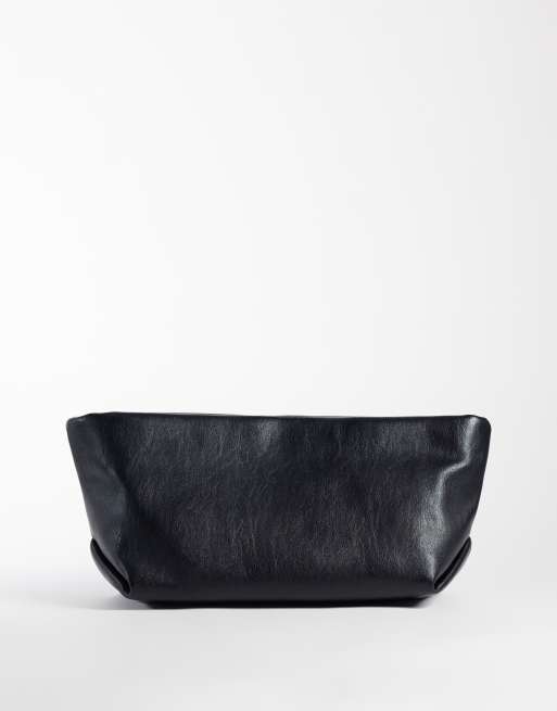 ASOS DESIGN lock hardware soft clutch in black, 4 of 4
