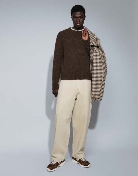 ASOS DESIGN – Locker geschnittene Jeans in Ecru - view 1