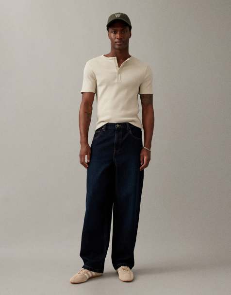 ASOS DESIGN – Locker geschnittene Jeans mit geradem Bein in verwaschenem Blau - view 1