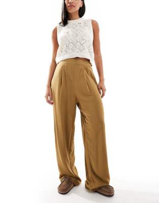 ASOS DESIGN - Locker geschnittene Schlupfhose in Hellbraun