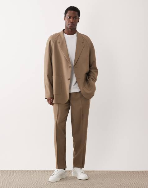 ASOS DESIGN – Locker geschnittener Anzug in Kamelbraun - view 1