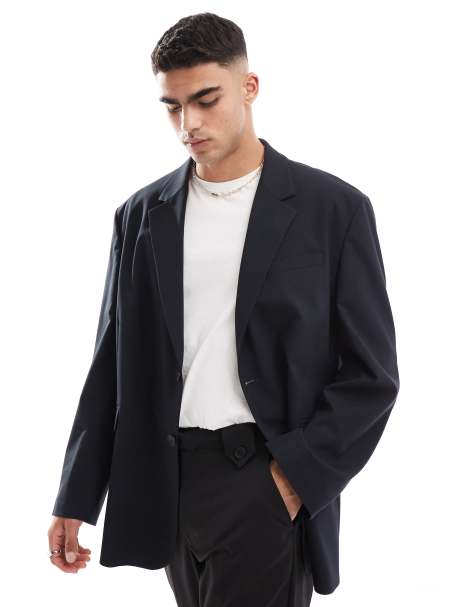 ASOS DESIGN – Locker geschnittener Oversize-Anzugblazer in Schwarz - view 1