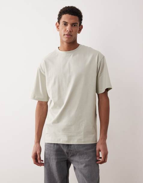 ASOS DESIGN – Locker geschnittenes Basic-T-Shirt in Hellgrau - view 1