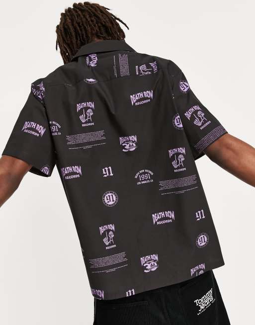ASOS DESIGN – Locker geschnittenes Hemd mit „Death Row Records“-Print und Reverskragen, 2 von 4