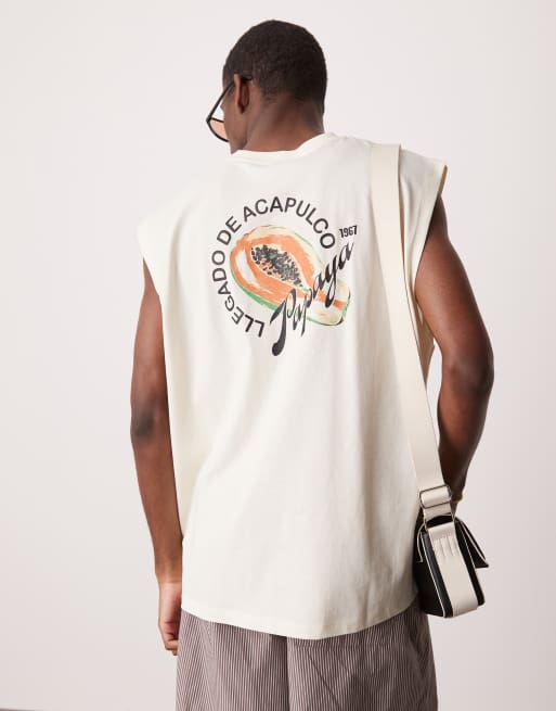 ASOS DESIGN – Locker geschnittenes Tanktop in Ecru mit Obst-Print, 4 von 4
