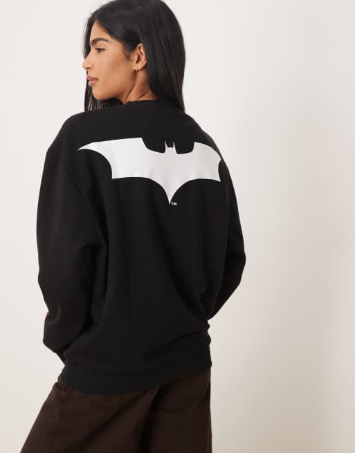 ASOS DESIGN – Locker geschnittenes Unisex-Sweatshirt in Schwarz mit Batman-Print, 3 von 4