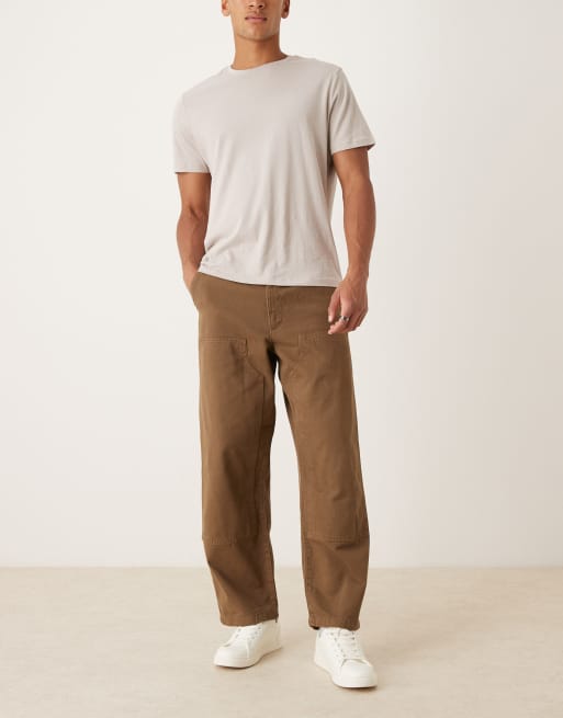 ASOS DESIGN lockere Carpenter-Hose in Braun, 2 von 5