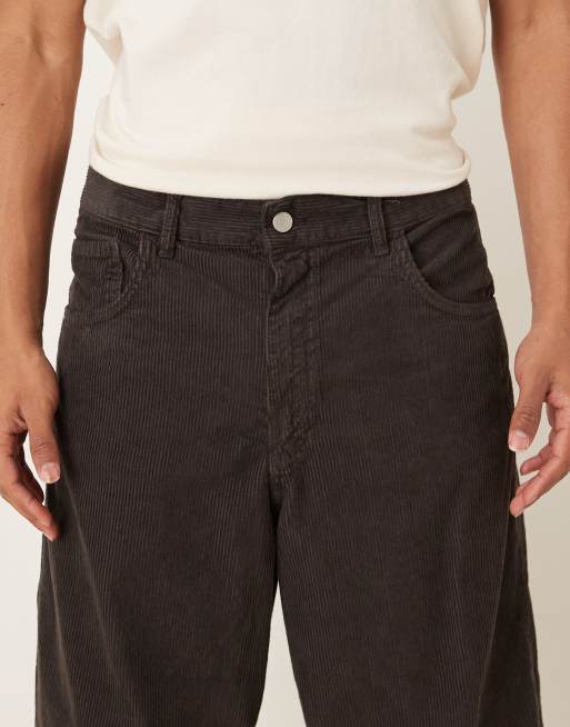 ASOS DESIGN lockere Hose aus braunem Cord - BROWN, 5 von 5