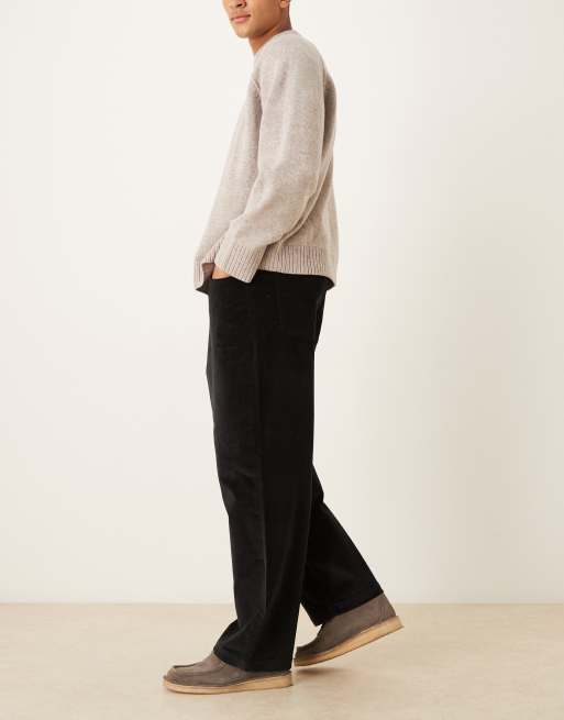 ASOS DESIGN lockere Hose aus schwarzem Moleskin, 3 von 5