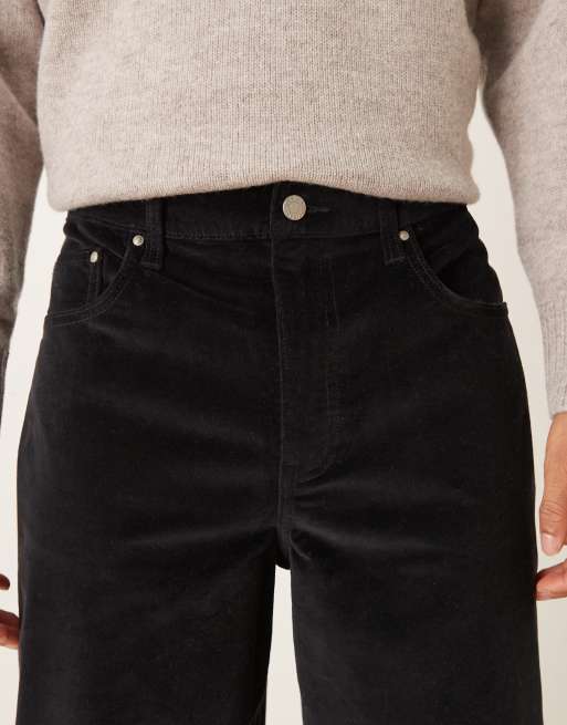 ASOS DESIGN lockere Hose aus schwarzem Moleskin, 4 von 5