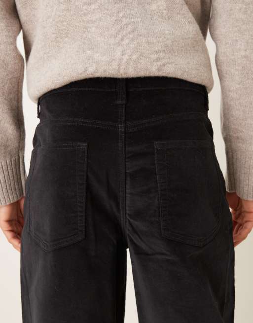ASOS DESIGN lockere Hose aus schwarzem Moleskin, 5 von 5