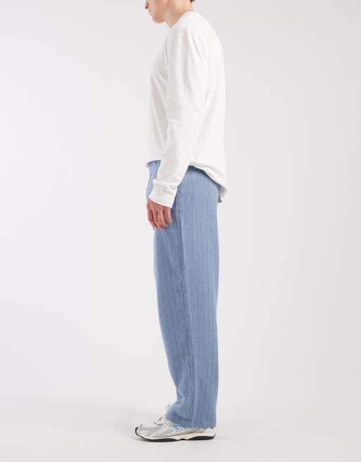 ASOS DESIGN lockere Hose mit blau-weißem Nadelstreifen - MULTI, 2 von 5