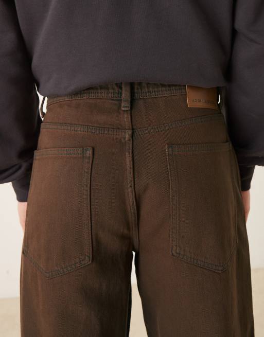 ASOS DESIGN lockere Jeans in verwaschenem Braun, 5 von 5