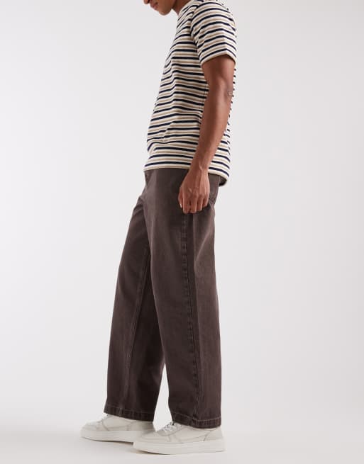 ASOS DESIGN lockere Jeans in verwaschenem Braun, 3 von 5